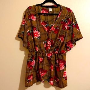 Peony flowers Blouse